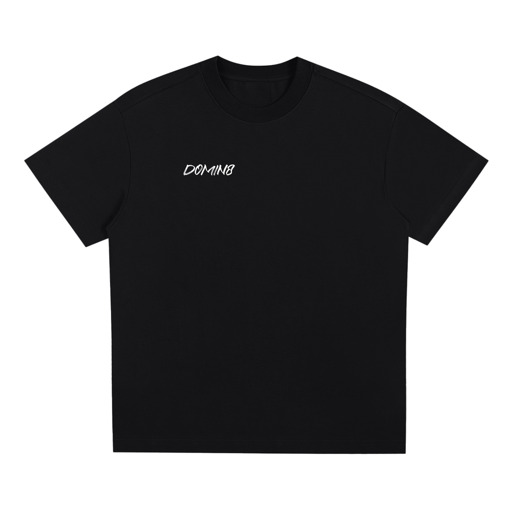 Kashimo, DOMIN8 white on black tee