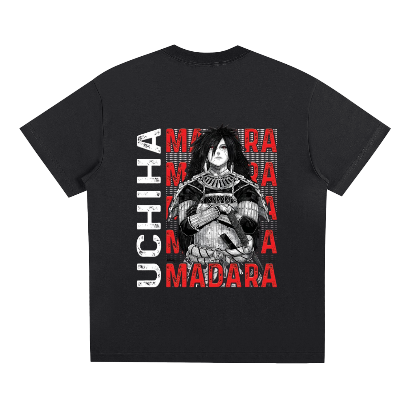 Madara Uchiha Naruto black designed tee
